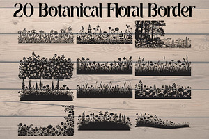 Botanical Floral Border, an Object Graphic by Creativeshirt