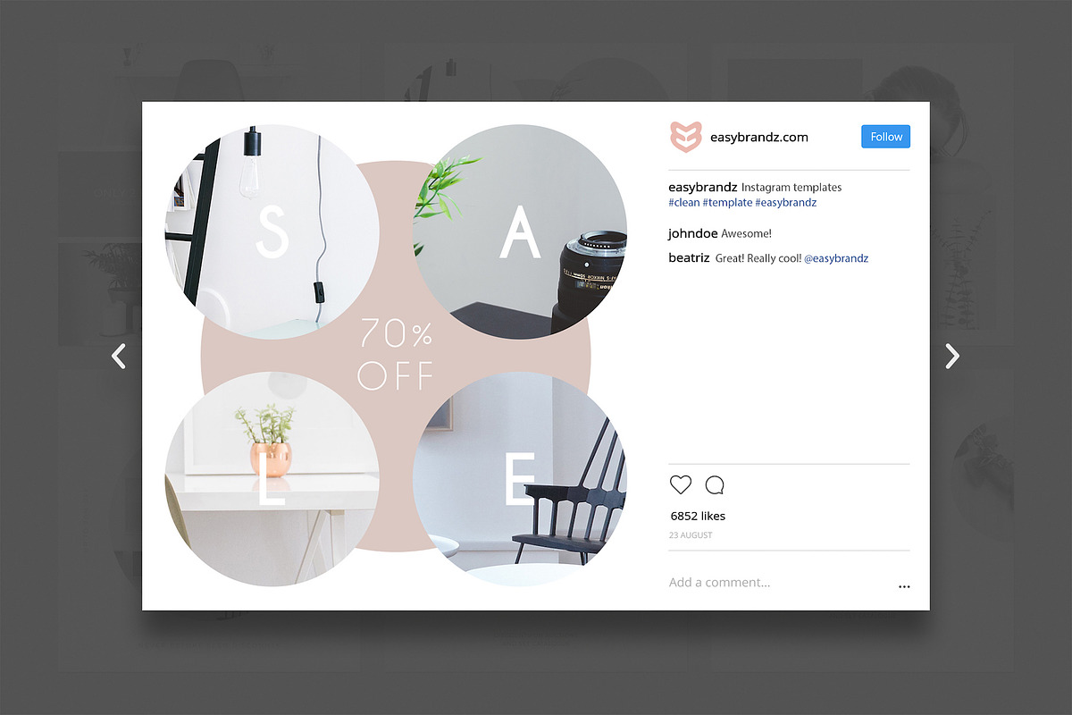 Instagram Promotion Templates v.01, a Social Media Template by Easybrandz (Photo 4 of 5)