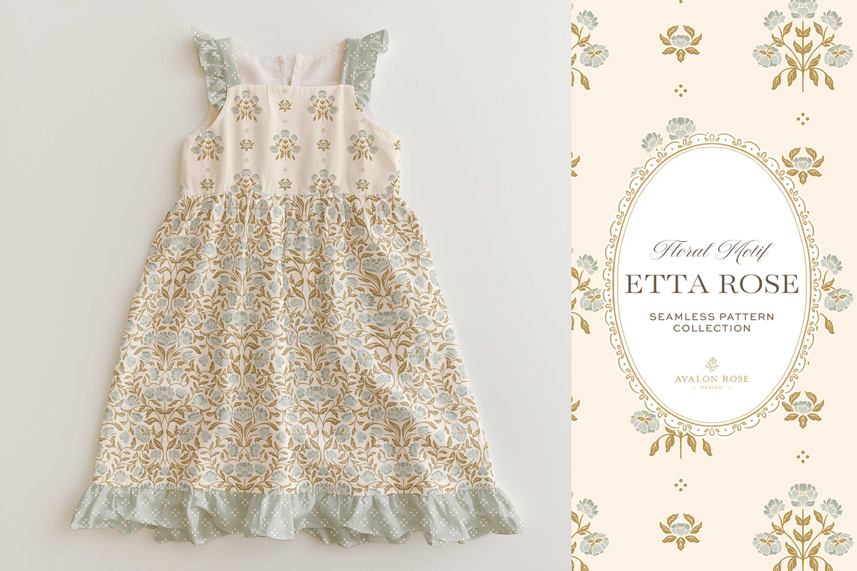 Vintage Sage Floral Print Patterns, a Pattern Graphic by Eclectic Anthology (Photo 13 of 14)