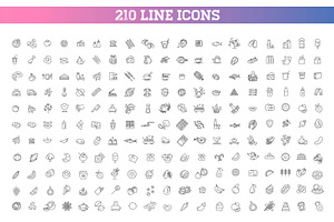 210 Food and Drink thin vector icon, an Outline Icon by Tettygreen