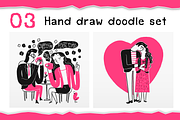 Hand Draw Couples in Love Doodle Set, a Person Illustration by Huza Studio (Thumbnail 4 of 8)
