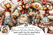 Whimsical Easter Chicken Clipart Bun, an Illustration by SVGArt (Thumbnail 1 of 7)