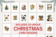 25 Christmas Card DIY Design Kit, a Seasonal Illustration by Daffodil Dream Studio (Thumbnail 4 of 9)