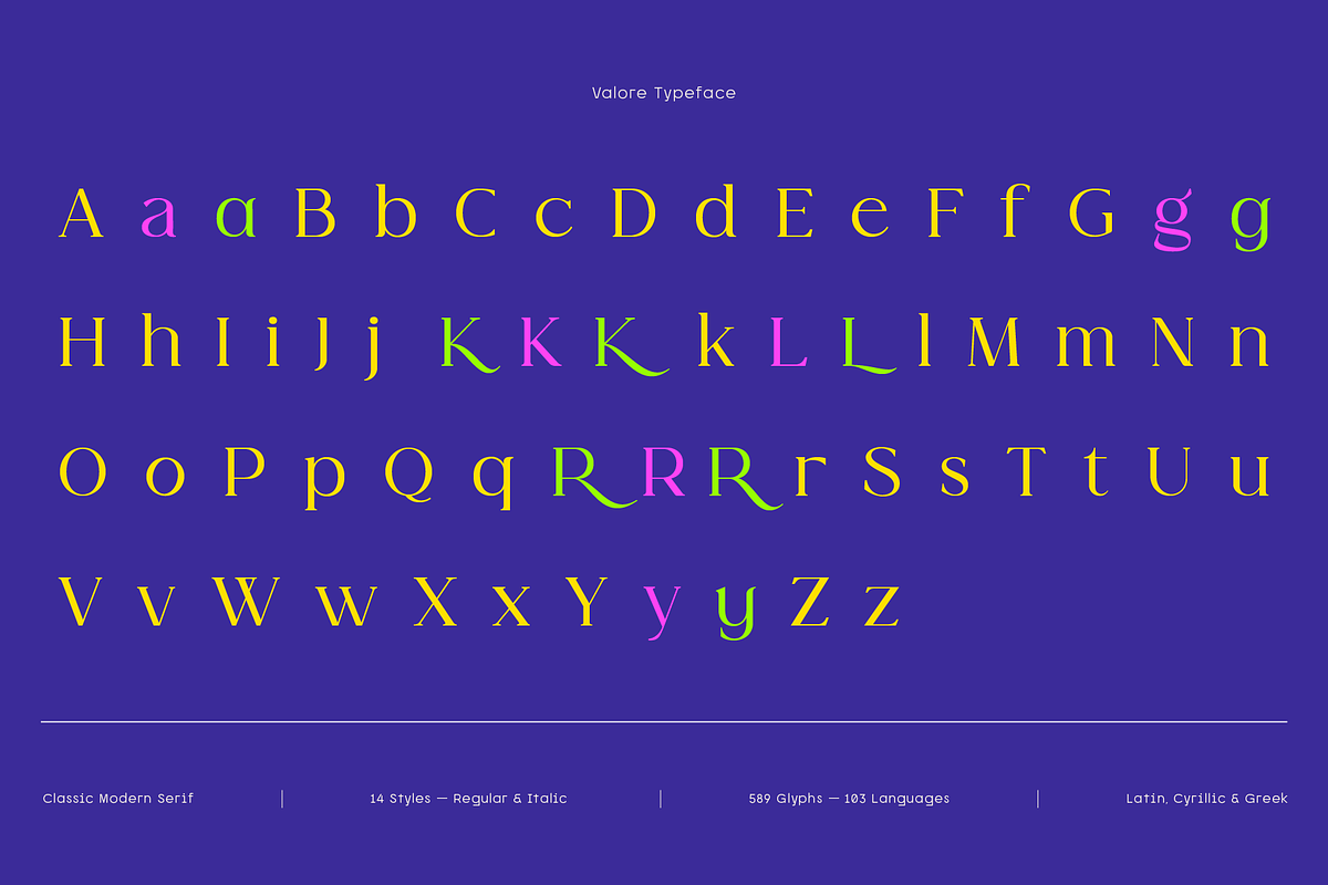 Valore Pro – Classic Modern Typeface, a Serif Font by Nollev (Photo 4 of 12)