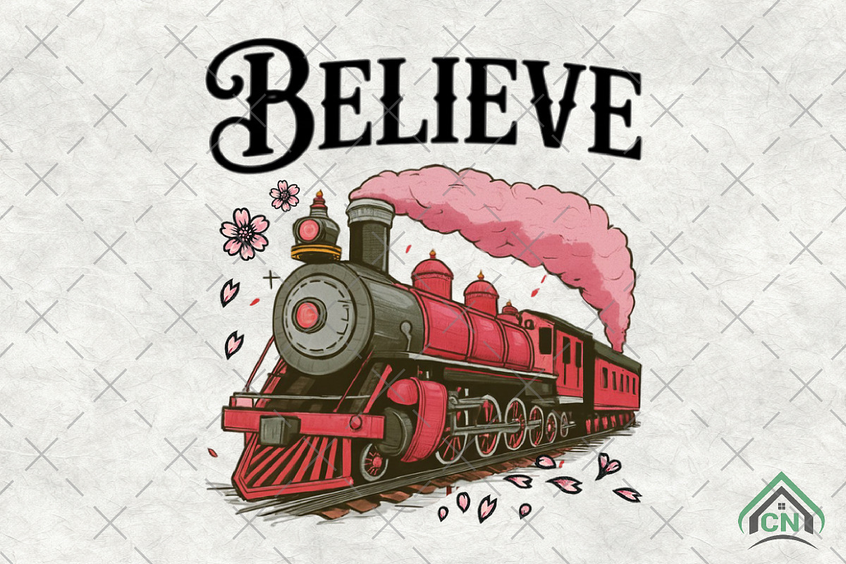 Believe North Pole Train Png, an Illustration by Craft Nest (Photo 1 of 6)