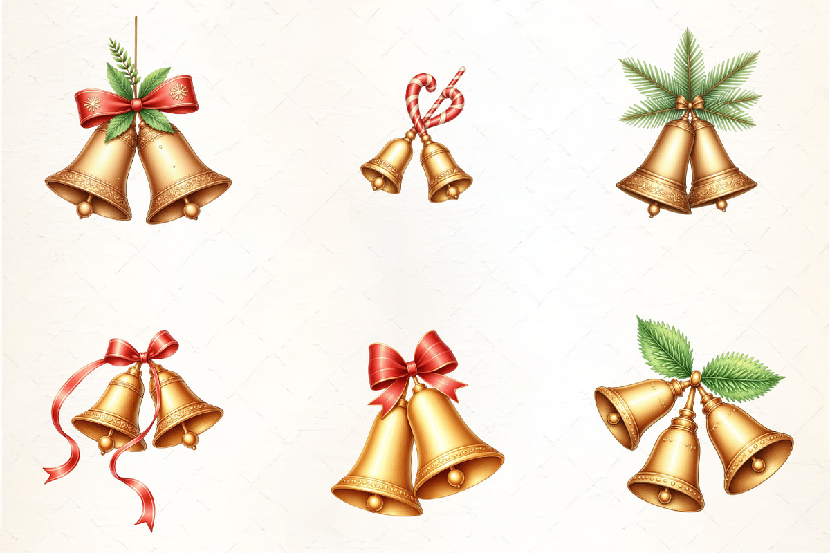 Festive Christmas Bell Pattern Clipa, an Illustration by CrexoraLab (Photo 5 of 5)