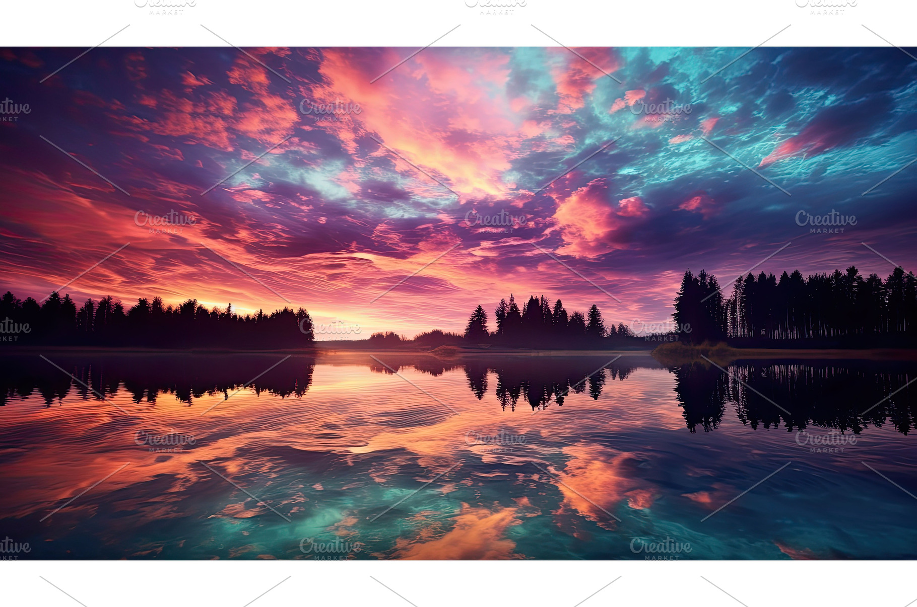 colors teal purple ai generated, a Nature Photo by pikepicture