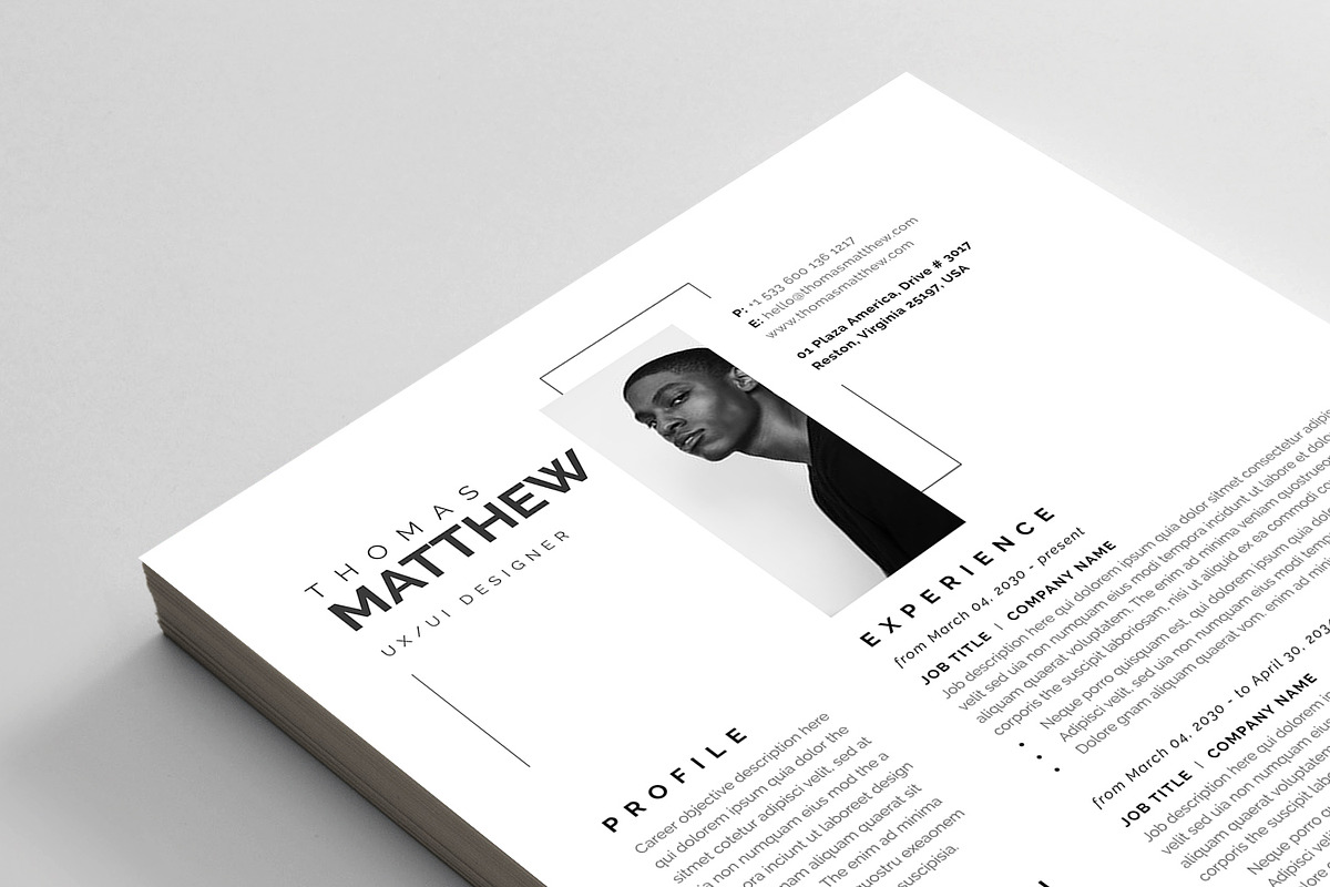 Resume/CV, a Resume Template by Reuix Studio (Photo 5 of 5)