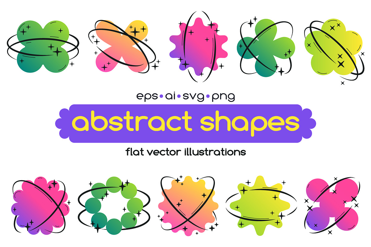 Abstract floral vector shapes, a Decorative Illustration by Torontotokio (Photo 1 of 7)