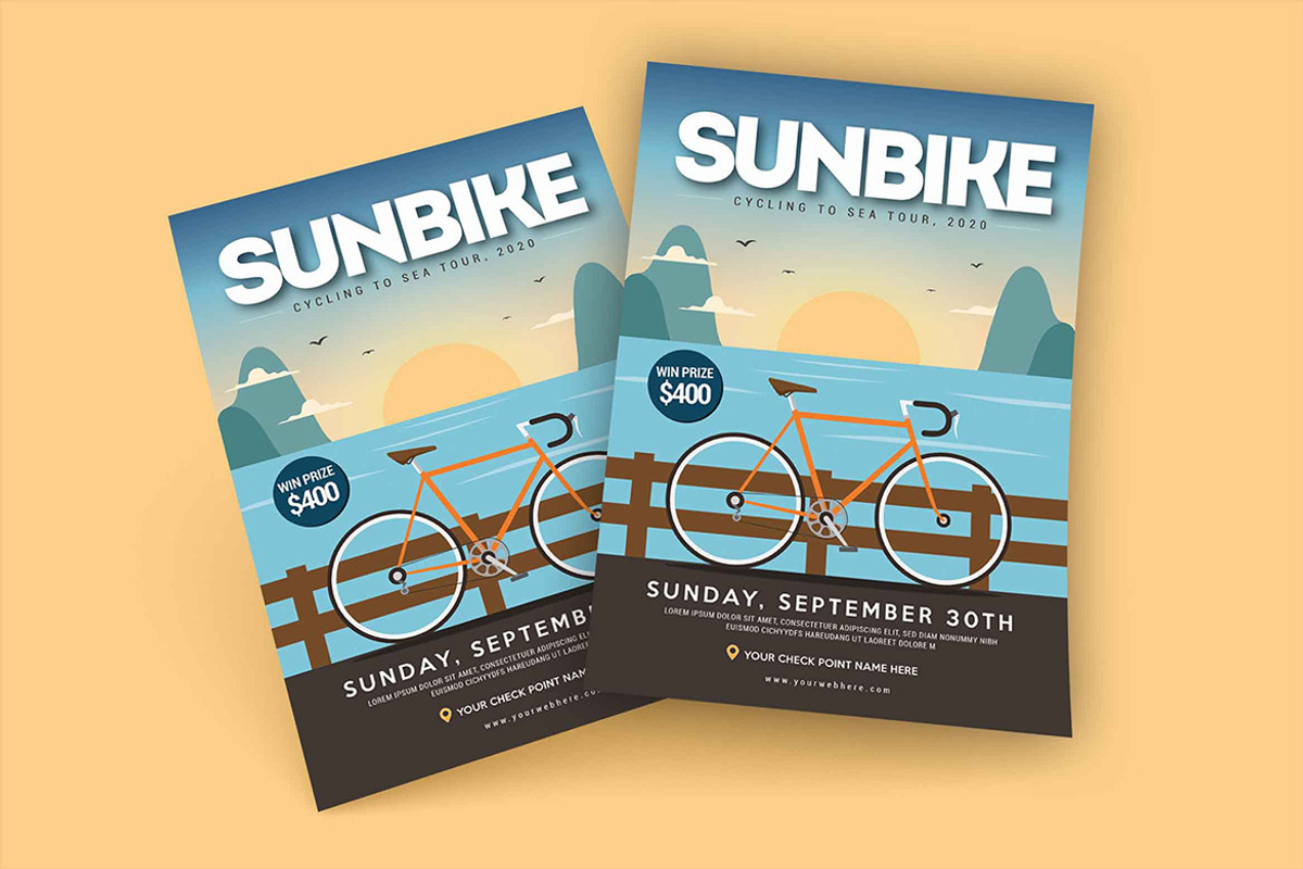 Bicycle Tour Fest Flyer, a Flyer Template by megarez (Photo 1 of 3)