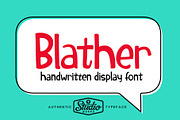 Blather | Handwritten Display Font, a Sans Serif Font by StudioWorks (Thumbnail 1 of 7)