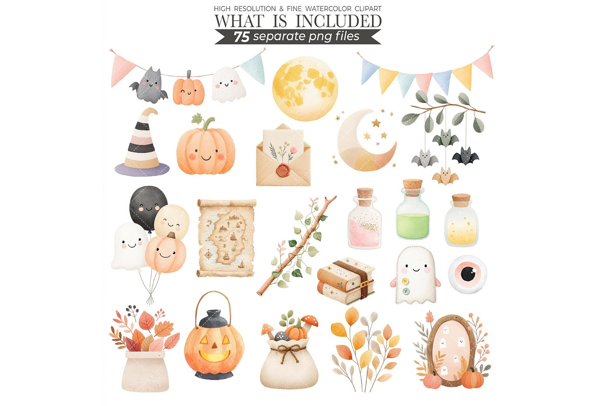 Cute Halloween Clipart, an Illustration by CharmClipart (Photo 7 of 8)