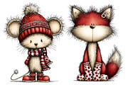 Whimsical Winter Clipart Bundle, an Illustration by Craft Nest (Thumbnail 4 of 9)