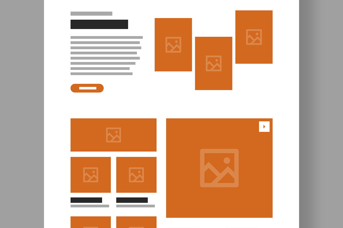 Modern Landing Page Wireframe Layout, a Landing Page Template by MightyDesign (Photo 3 of 9)