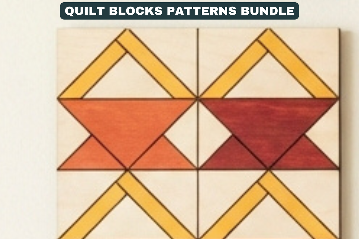 Geometric Barn Quilt Block Patterns, a Pattern Graphic by AtacanDigital (Photo 8 of 19)