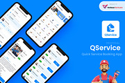 Service Booking App | Qservice, an UI Kit Template by Opus LabWorks (Thumbnail 1 of 8)