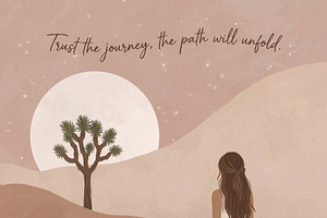 Inspirational Desert Landscape Art, a Person Illustration by Virgo Studio