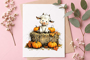 Whimsical Autumn Farm Animal Clipart, a Seasonal Illustration by Canvas Craft (Thumbnail 10 of 10)