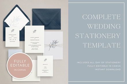 Leaf Wedding Invitation Template