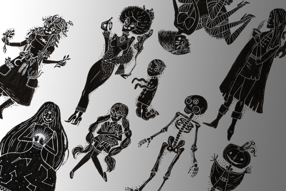 Witchy Halloween Clip Art, a Decorative Illustration by Lilla Bölecz (Photo 4 of 5)