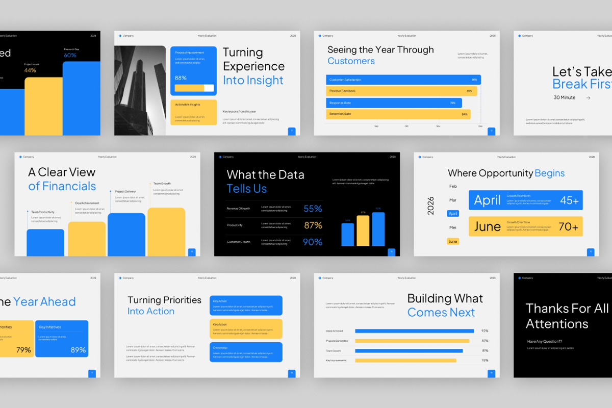 Yearly Evaluation PowerPoint, a Presentation Template by Loin Studio (Photo 4 of 4)