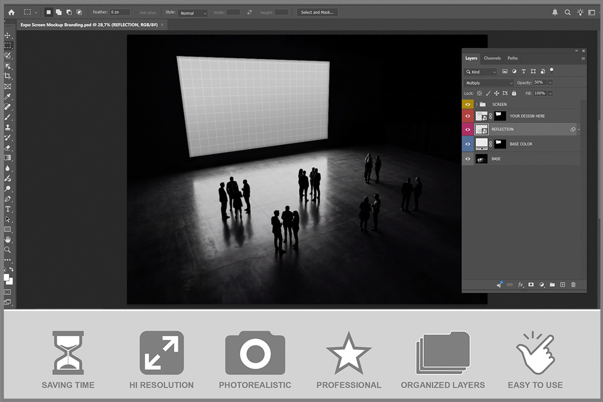Expo Screen Branding 3 PSD