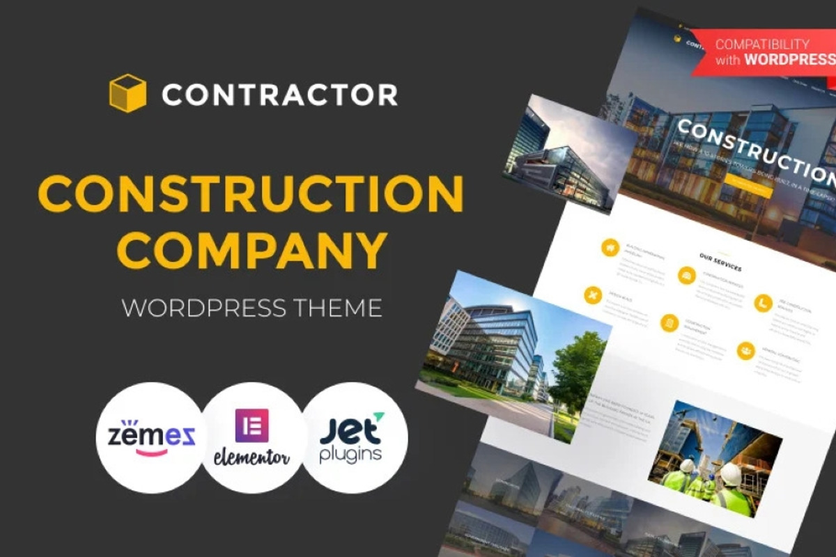 Contractor - Construction Company, a WordPress Template by Zemez (Photo 1 of 5)