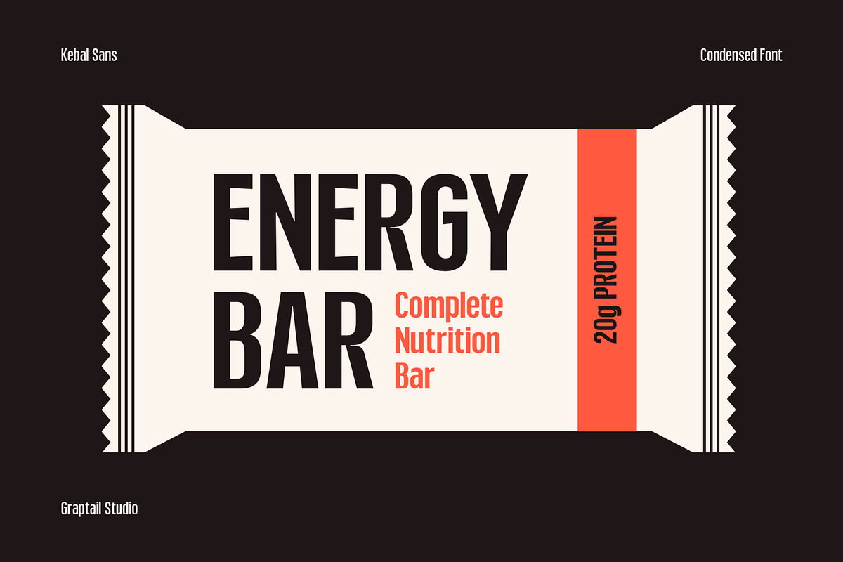 Kebal Sans - Condensed Font, a Sans Serif Font by Graptail (Photo 7 of 19)