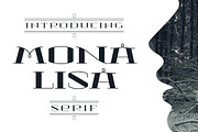 MONA LISA Serif Font Family, a Serif Font by Darth Vector (Thumbnail 1 of 16)