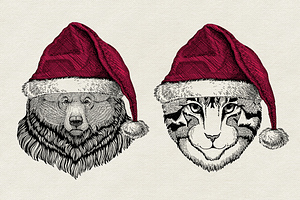 CHRISTMAS Animals Prints Collection