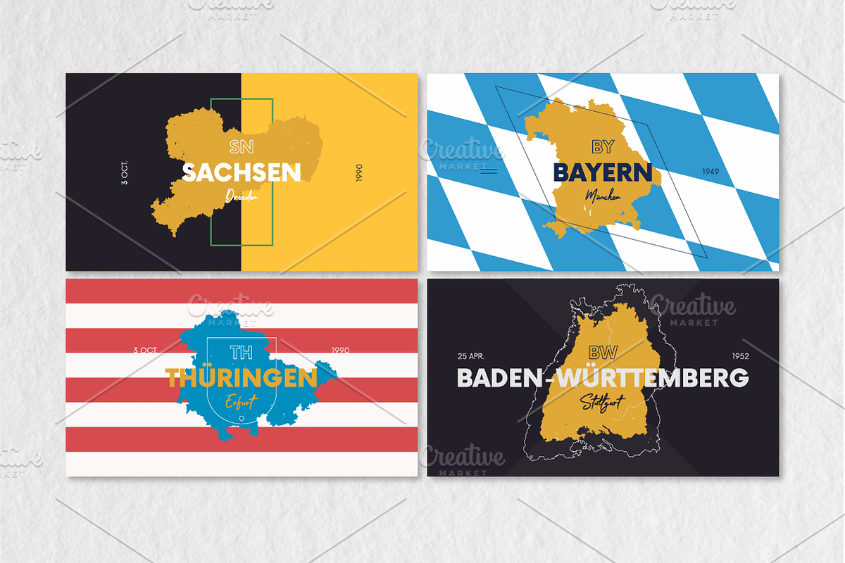States of Germany | Postcard, an Education Illustration by MaximGertsen (Photo 5 of 8)