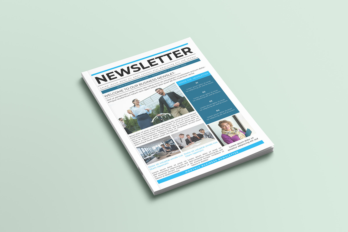 Corporate Business Newsletter, a Brochure Template by retrographix (Photo 9 of 9)