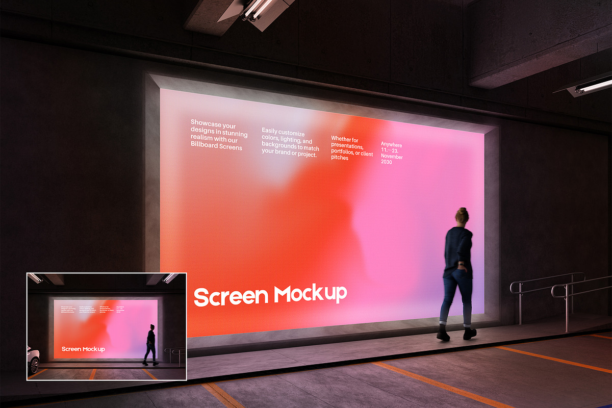 Digital Screen Advertising Mockup, an Advertising Mockup by PixelPiknik (Photo 1 of 5)