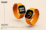 Apple Watch Mockup, a Wearable Device Mockup by Se٧enStudio (Thumbnail 1 of 6)