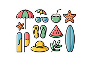 Summer Beach Elements Vector, an Object Graphic by jahid234 (Thumbnail 10 of 13)