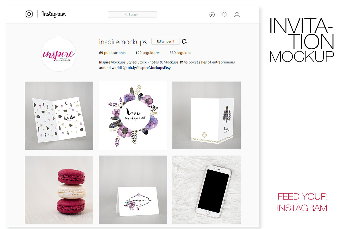 5x7 Card/Invitation Nordic Mockup, a Print Template by Inspire Mockups (Photo 3 of 10)