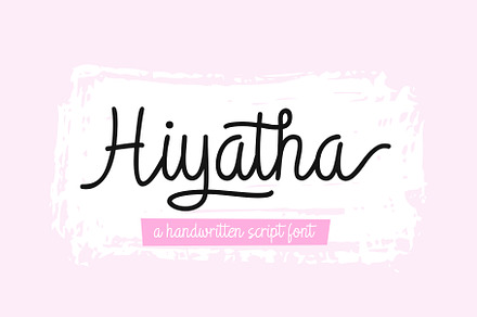 Hiyatha Script - a handwritten font