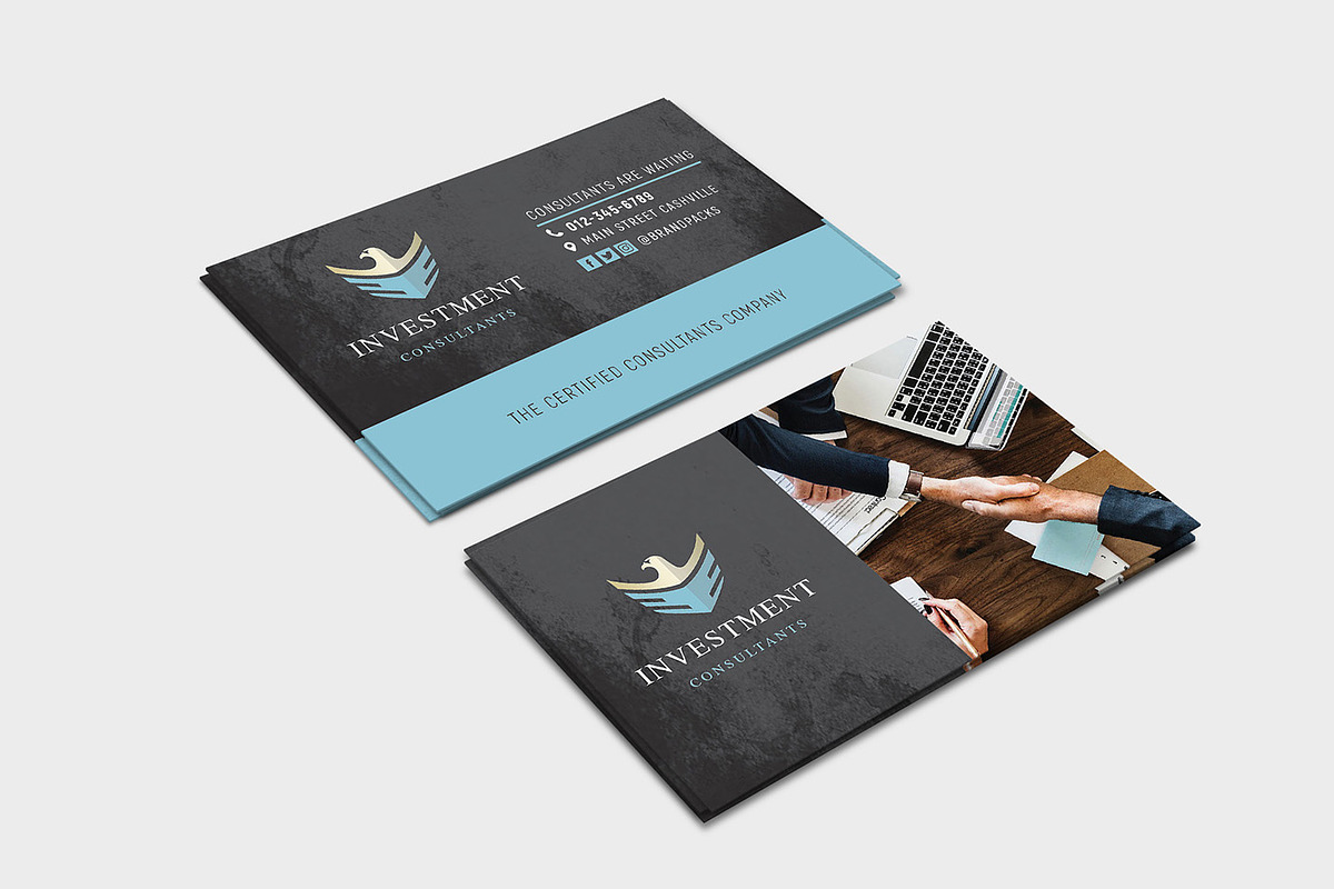 Financial Business Card Template, a Business Card Template by BrandPacks