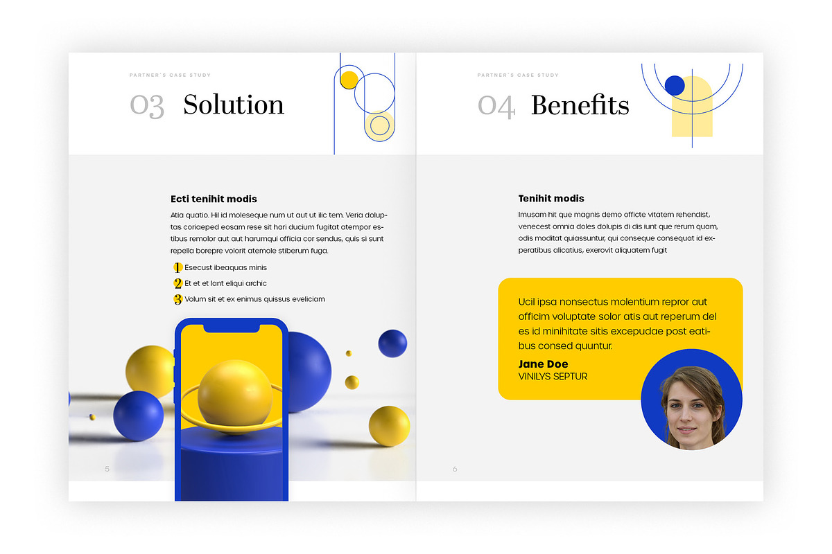 Abstract Illustrations Case Study, a Presentation Template by pistakovac (Photo 4 of 4)