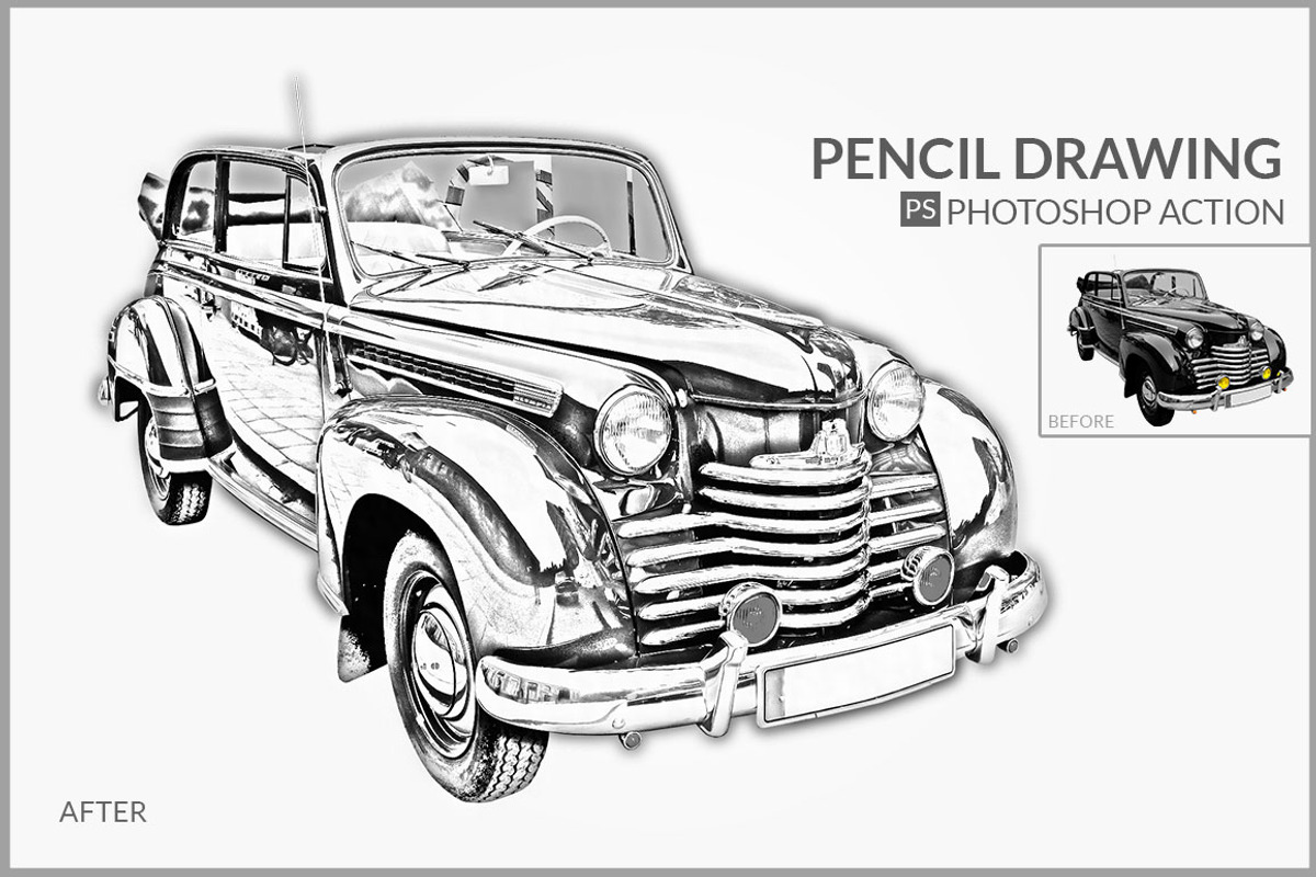 Realistic pencil drwaing action preview 2