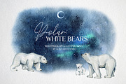 White Polar Bears, an Animal Illustration by CrystalinaShop (Thumbnail 1 of 8)