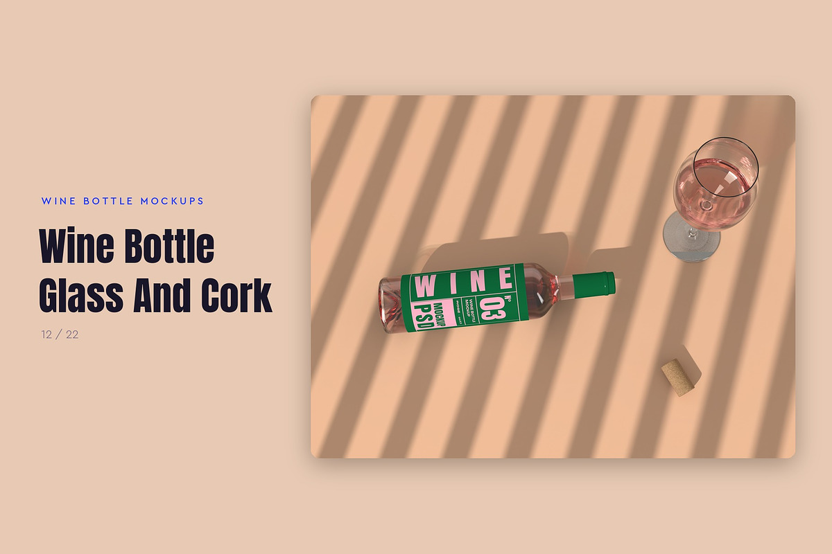 Wine Bottle Mockup Pack, a Cups & Container Mockup by Motion-Box (Photo 13 of 24)