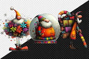 Quirky Santa, Funny Santa Clipart, an Illustration by Creative Art (Thumbnail 6 of 10)