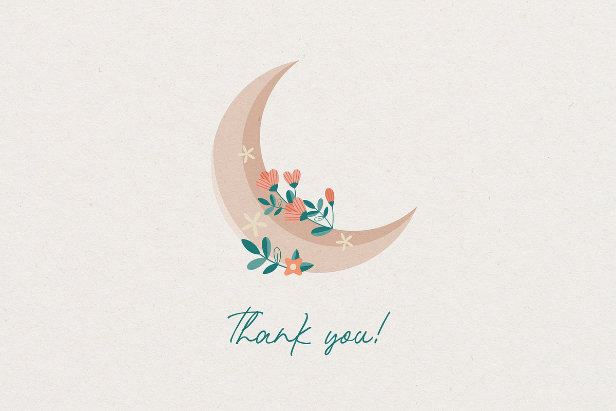 Blossom moon garden clipart, an Illustration by BrillCreateArt (Photo 4 of 4)