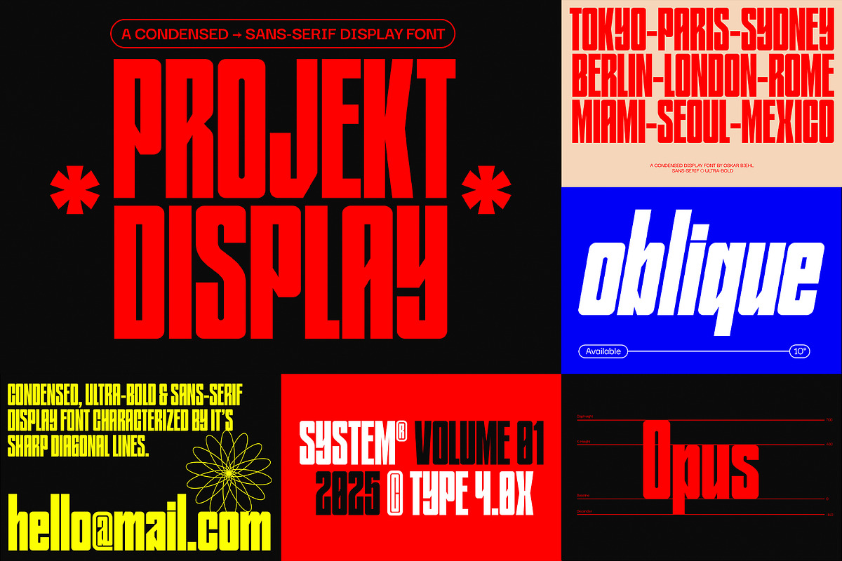 3 Unique Display Fonts Pack, a Sans Serif Font by Oskar Biehl (Photo 3 of 4)