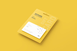 Gift Card Mockup With Card Holder