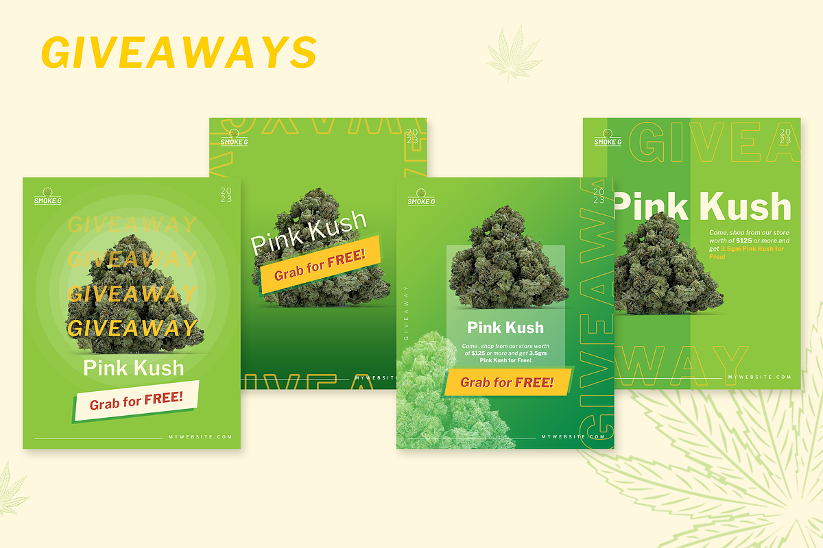 Smoke G | Cannabis Instagram Pack, a Social Media Template by byalikhan (Photo 8 of 9)