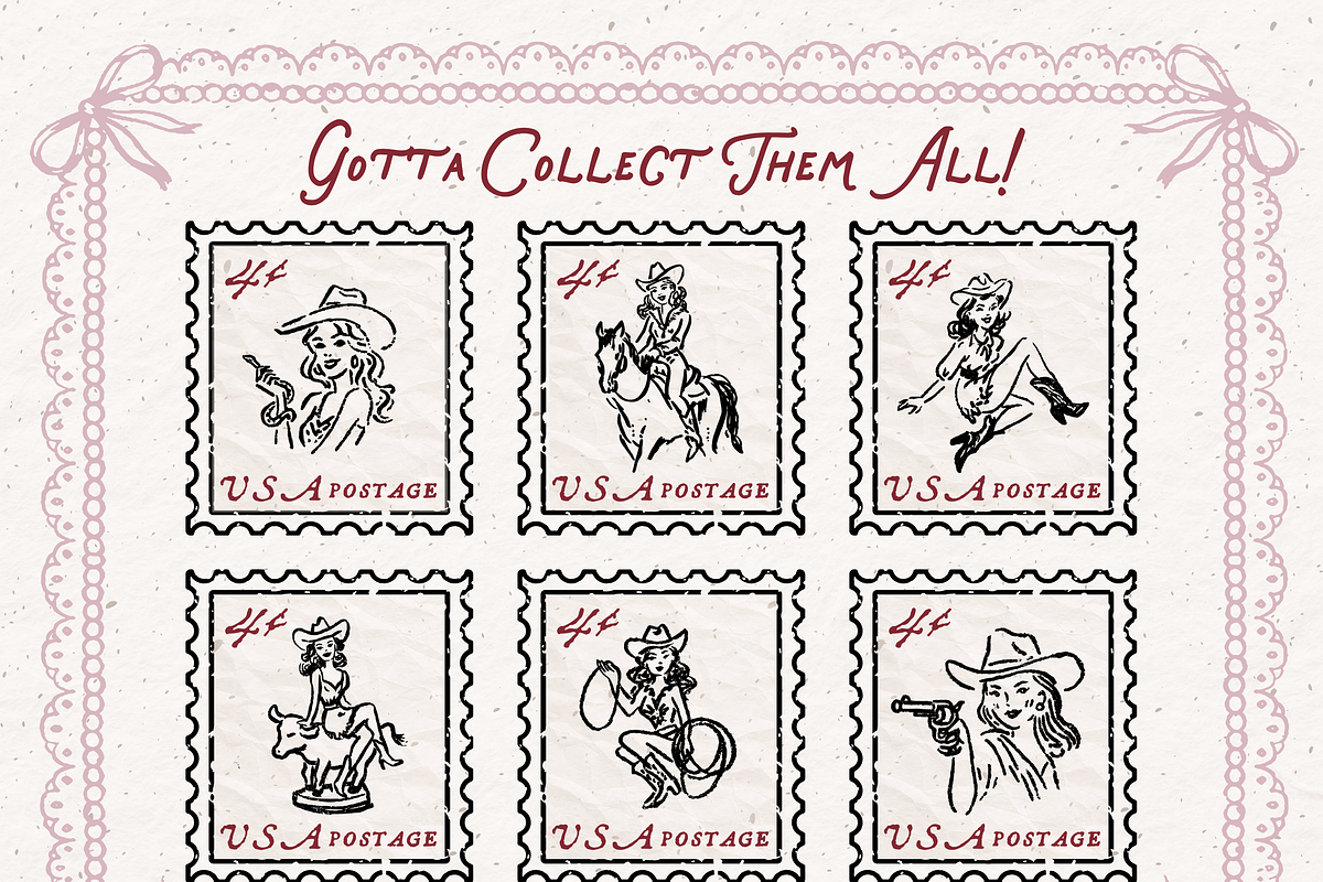 Rodeo Girls Clipart, Cowgirl Set, a Person Illustration by The October Creative (Photo 7 of 7)