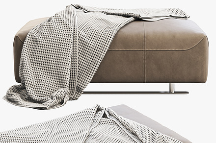 BoConcept Hampton footstool, a Furniture 3D Model by 3dmitruk
