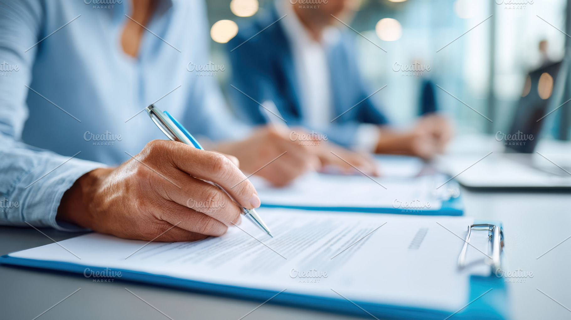 Business Professionals Signing Documents in Office, a Business Photo by AlyaAnd